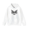 White cotton blend pullover hoodie for men and women with long sleeves