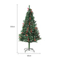 PVC artificial snow Christmas tree with metal stand in green and white colour options