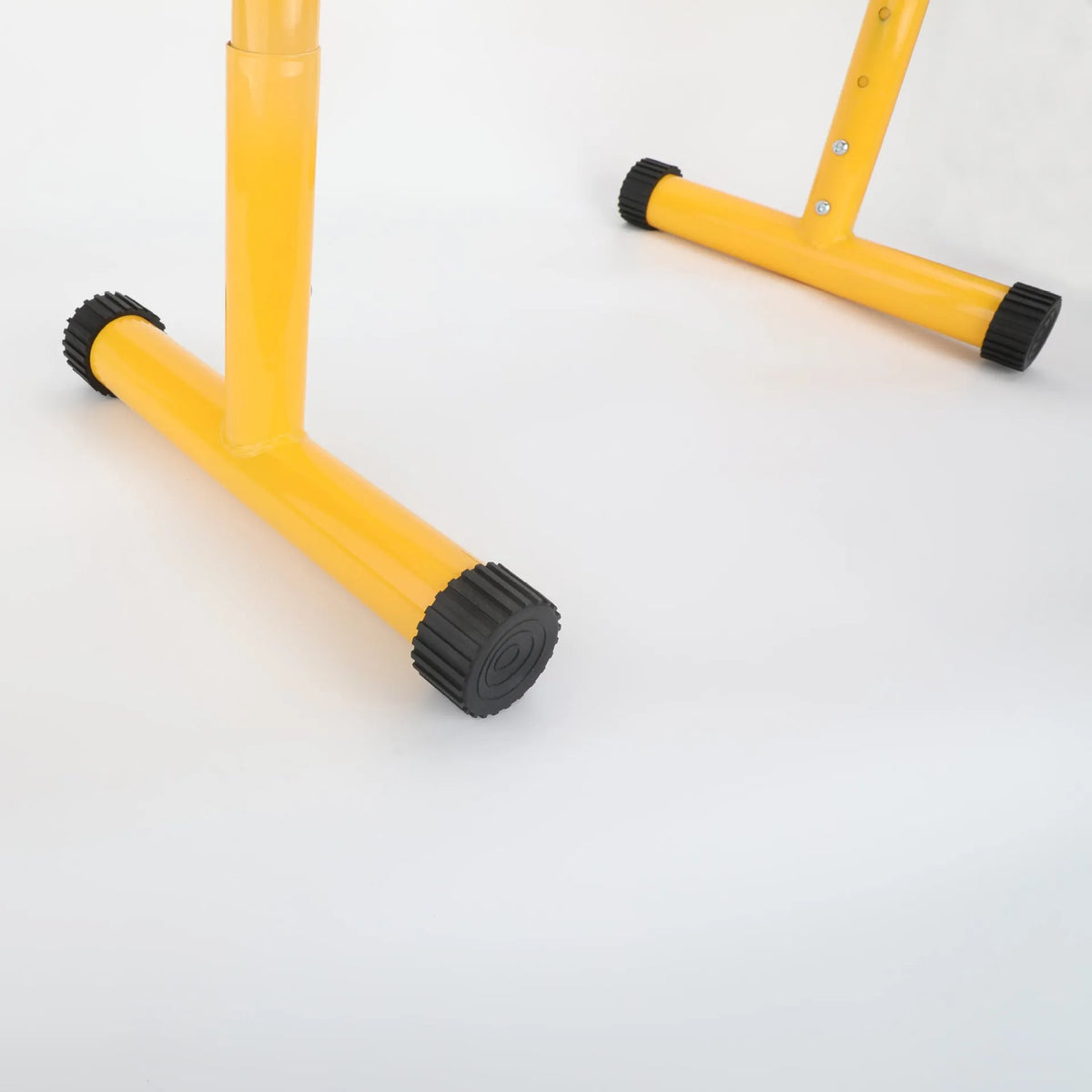 Indoor movable telescopic steel parallel bars for home gym strength training and yoga leg press in black colour
