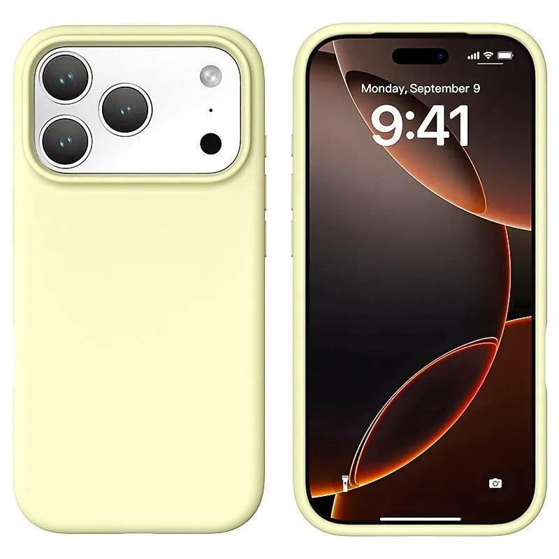Liquid silicone phone case in multiple colours for iPhone 17 series with shockproof anti-fingerprint finish