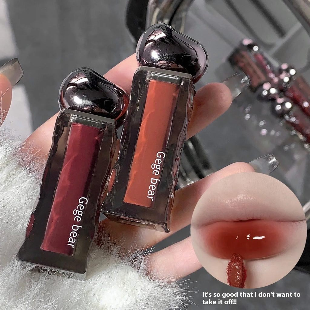 Glacier Lava Mirror Lip Lacquer gloss in one of seven colour options with water-light texture