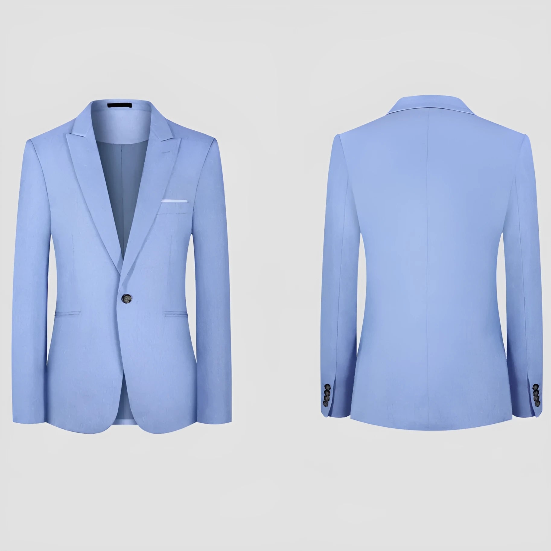 Men's light blue Western style suit jacket for spring and summer casual wear