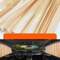 Auto retractable car sunshade curtain with roller shutter design in black colour