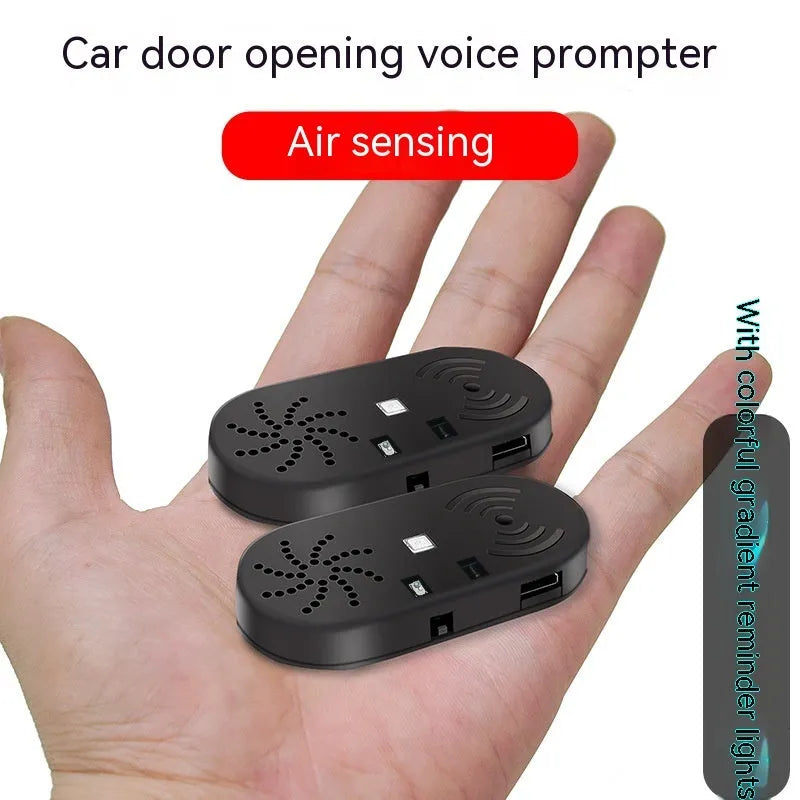 Black car door reminder with infrared sensor for vehicle door status detection