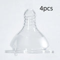 Transparent liquid silicone baby bottle nipple with cross hole for newborns 0-3 months
