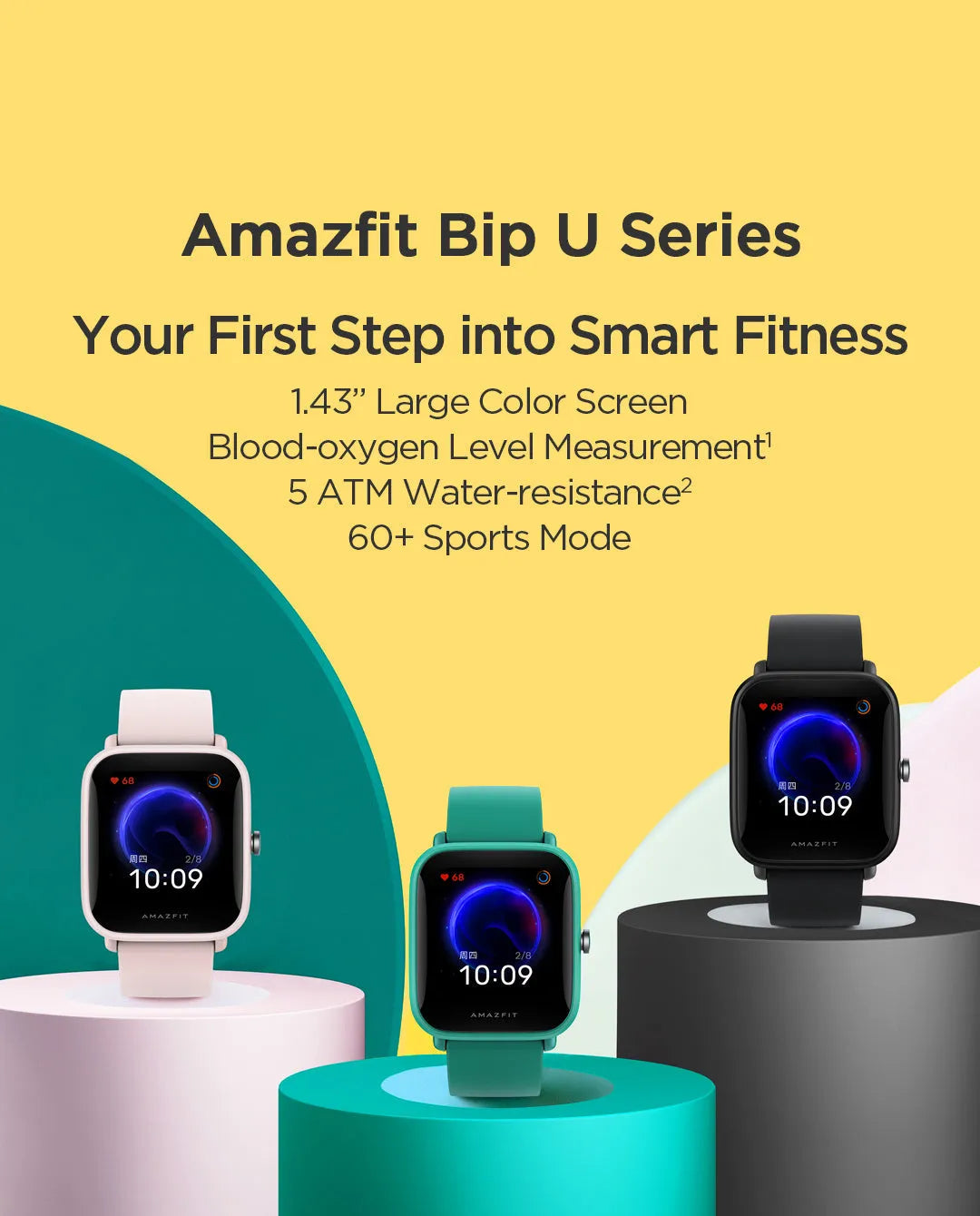 Smartwatch with Bluetooth calling and full touch screen in pink colour on wrist