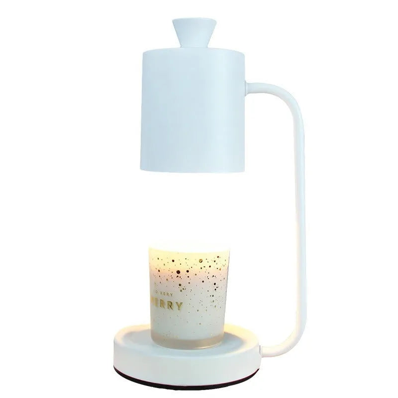 European style aromatherapy melting wax lamp with dimmer switch in white or yellow colour