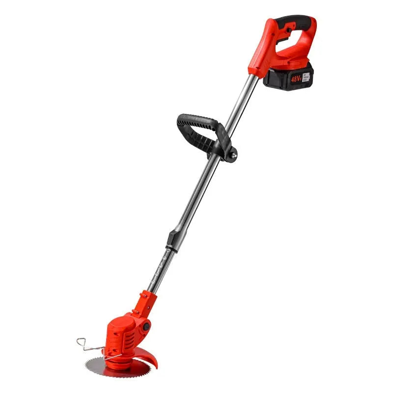Portable weeding machine with bare metal construction in black, blue, or red options measuring 1300mm
