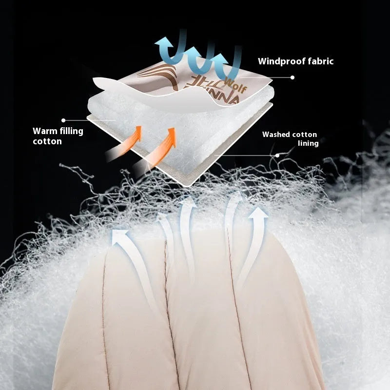 Double sleeping bag outdoor thickened cold protection camping envelope style coffee gray