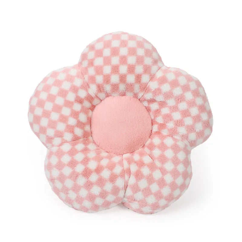 Plaid automotive headrest neck pillow with Pp cotton filling for car seat comfort