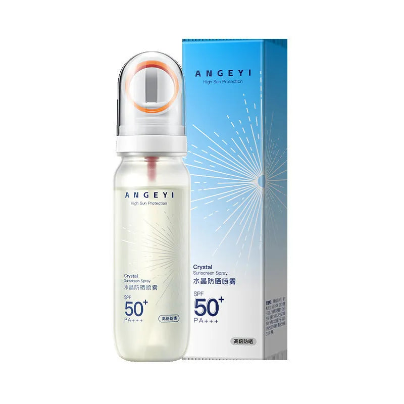SPF50 sunscreen spray aerosol can 90ml with UVA and UVB protection for outdoor use