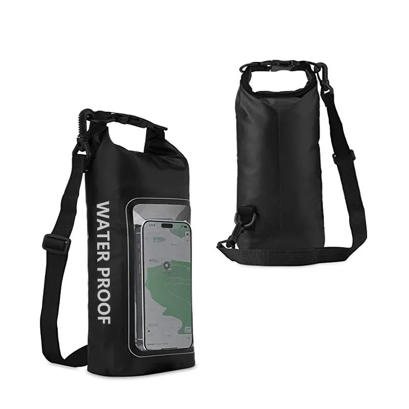 2L PVC waterproof dry bag for mobile phone protection during swimming and beach activities