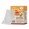 Varicose vein microneedle patches pack showing four adhesive patches with ginger and panthenol ingredients