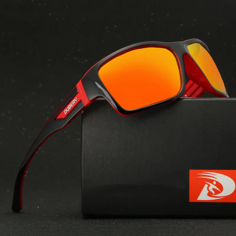 Sports polarized sunglasses with resin lens for cycling and fishing, adult unisex fit, six colour options