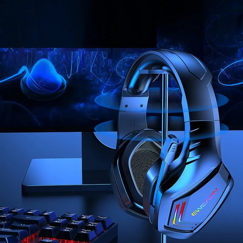 Black RGB version wireless Bluetooth headset with noise reduction and 20m range