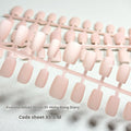 Frosted Velvet Cat's Eye artificial nail set in short ladder sizes on a display card.