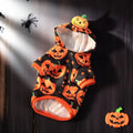 Wansheng pet pumpkin sweater in orange polyester fabric for dogs and cats sizes S to 2XL
