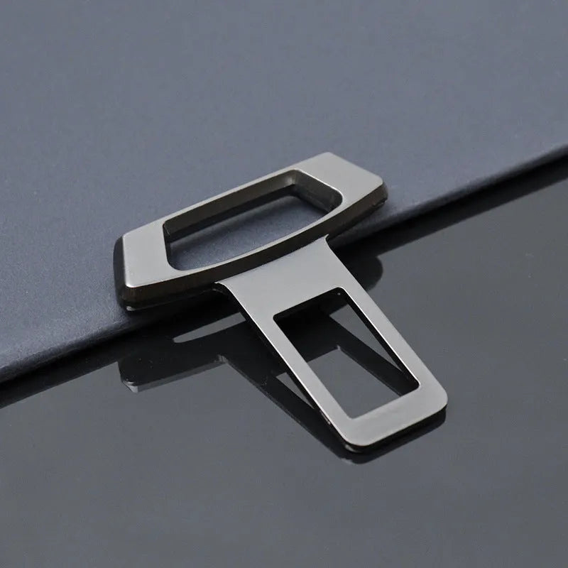 Metal car door handle silencer insert in matte black, gold, and silver finishes, showing 1mm thickness.