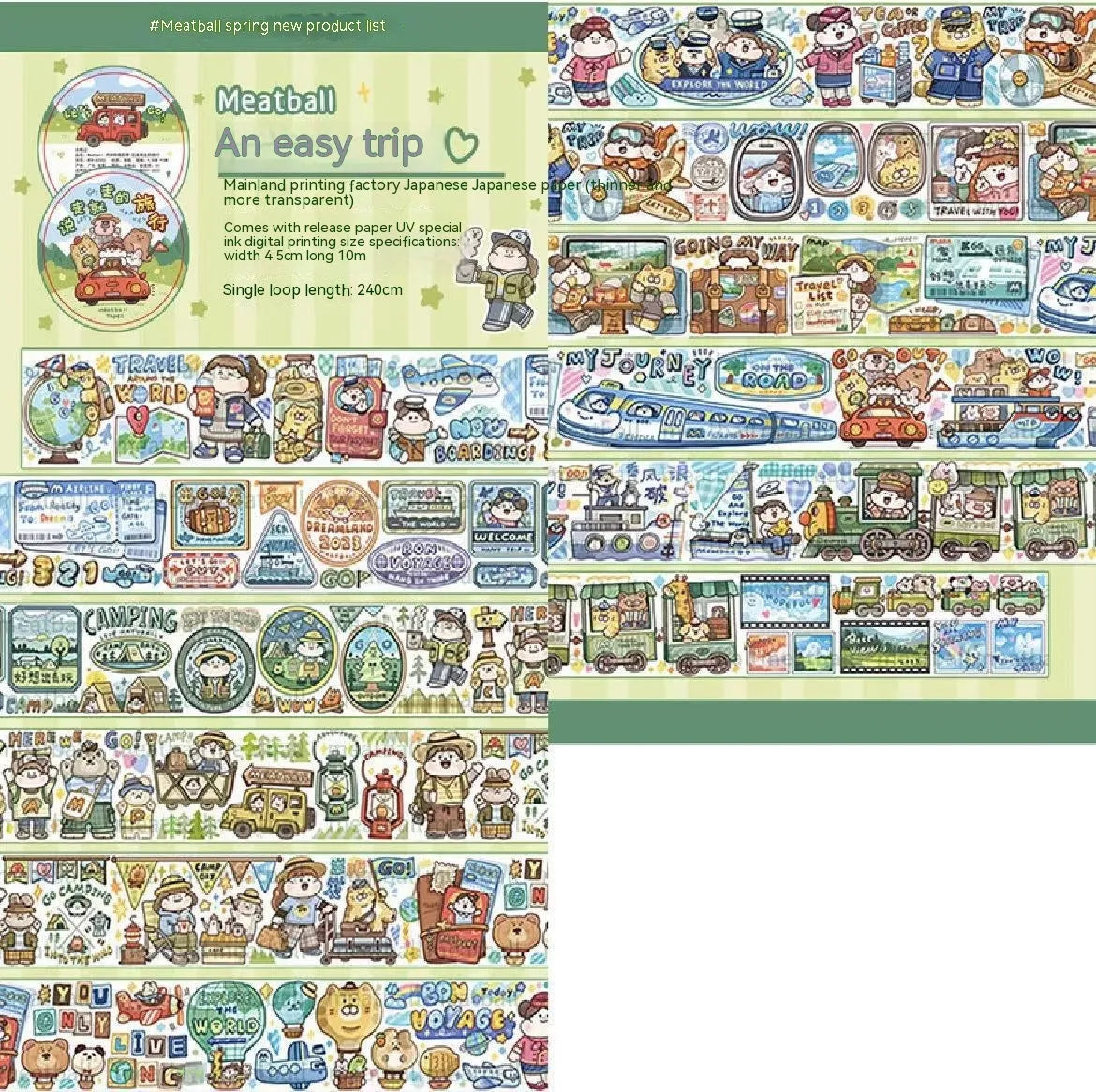 Colourful cartoon character stickers on Japanese paper for haemorrhoid tape packaging customisation