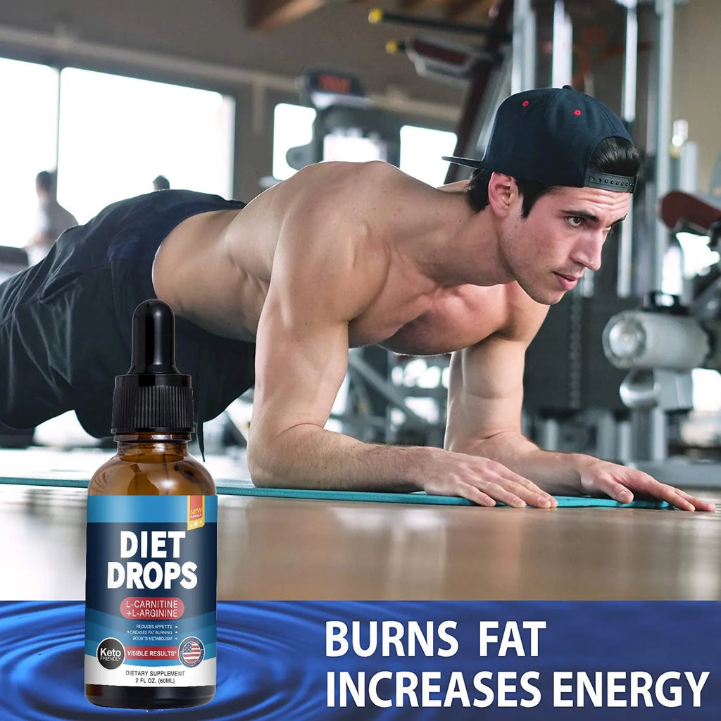 60ml bottle of ketone drops supplement with dropper, refrigeration required