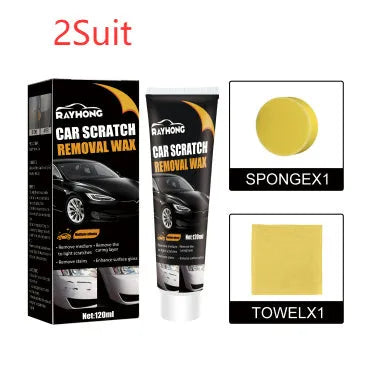 120ml car scratch wax bottle with sponge and towel for paint protection and scratch removal