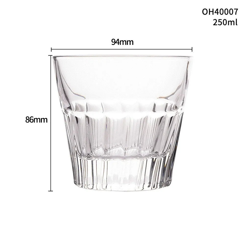 Crystal whiskey shot glass with thick bottom, shown in selected colour style.