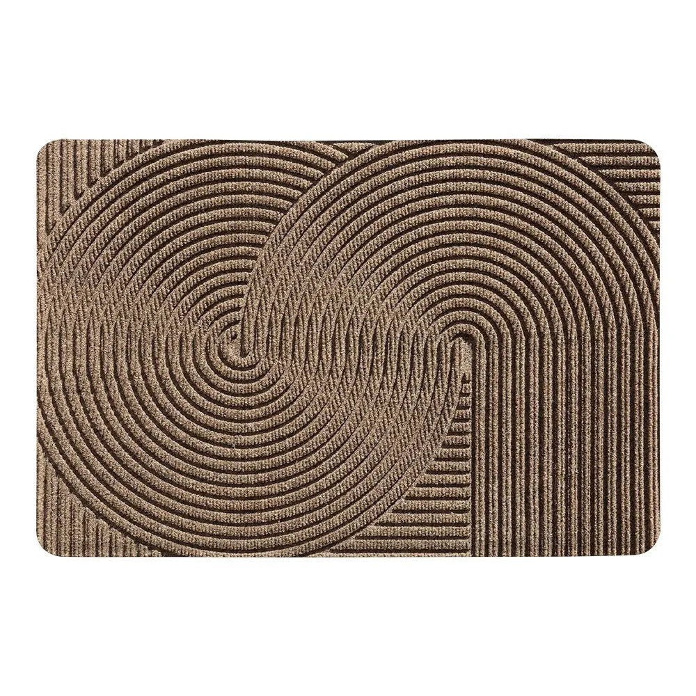 Alien-shaped silk ring entrance doormat with cartoon anime pattern in blue colour