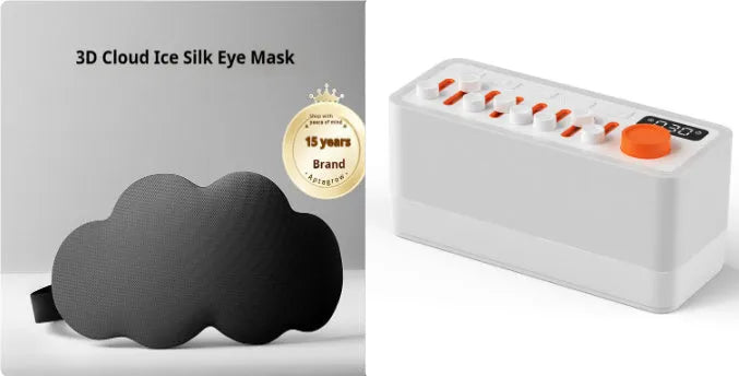 White noise sleep sound machine with Bluetooth speaker, RGB night light, and digital display, 180x73x80mm