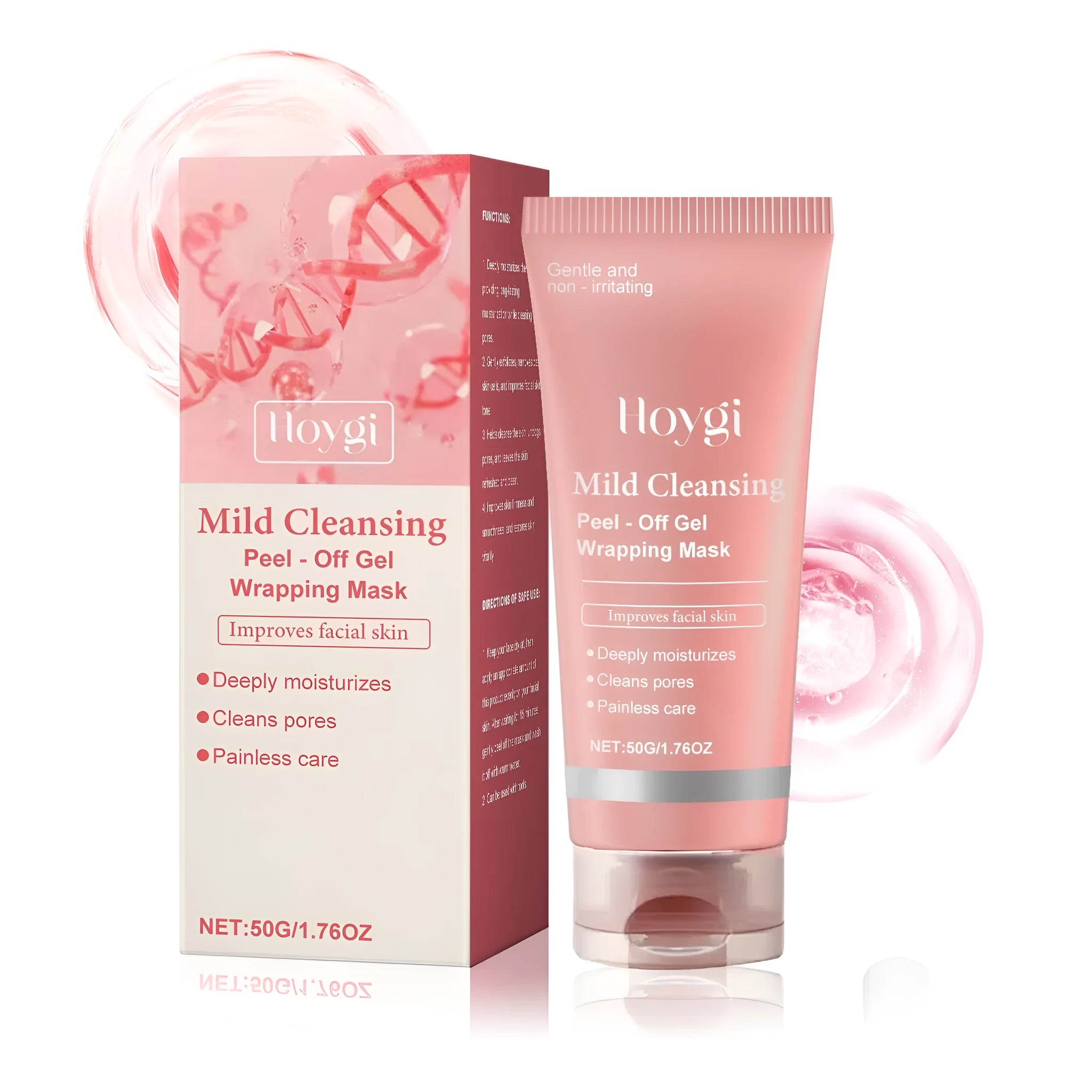 50g tearing facial mask with soluble collagen and glycerin formula in single-use packaging