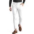 Men's slim fit cotton casual pants in various colours, high elasticity damask fabric, sizes S to 3XL.