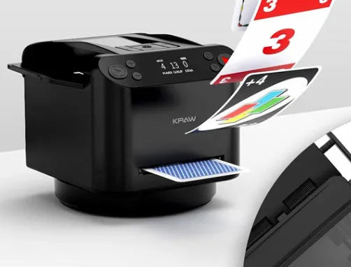 Quick Claw T1 Lite automatic card dealer in black plastic for 3 decks of big cards and 12 players