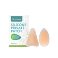 Silicone privacy sticker kit showing droplet and Y-shaped adhesives for smartphone camera and microphone protection