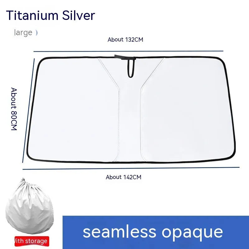 Car double ring front shield sun shade for windscreen sun protection.
