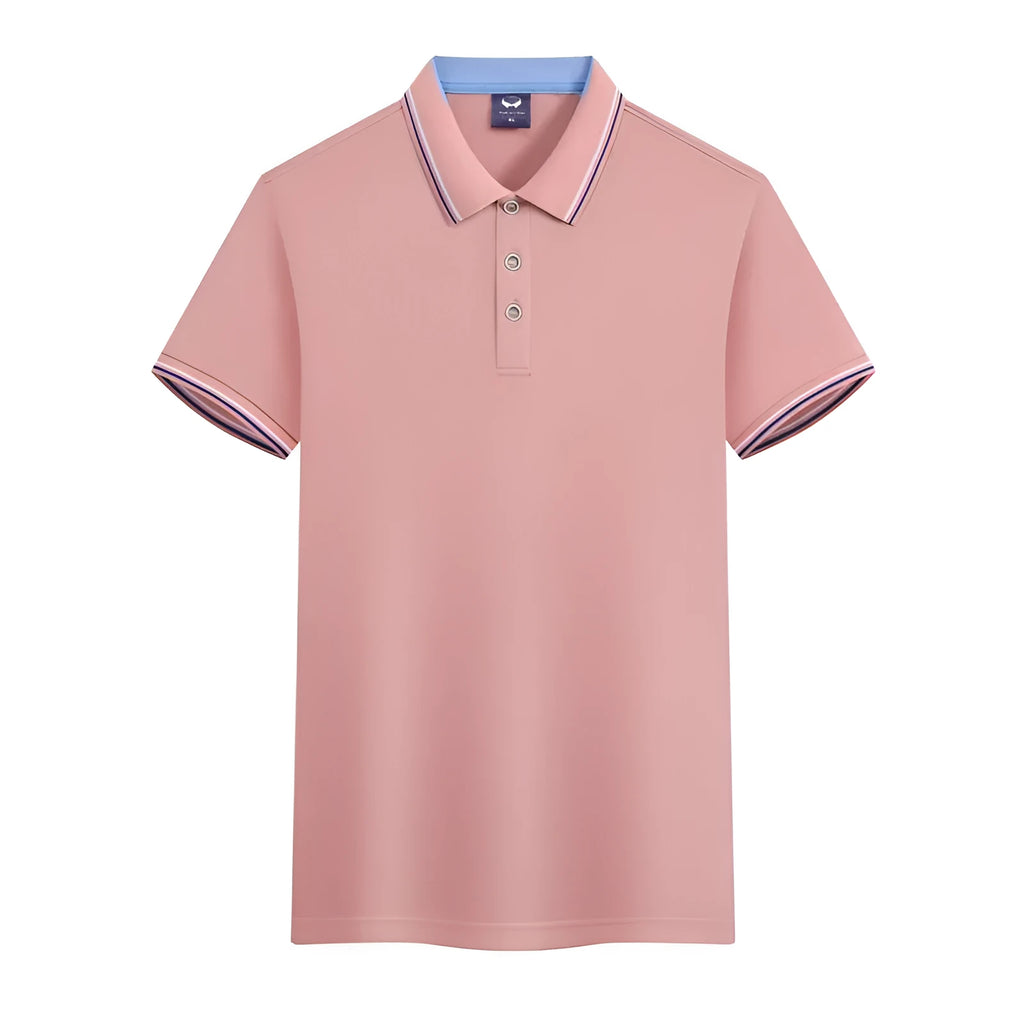 Men's slim fit ice silk quick-dry work polo shirt in multiple colour options