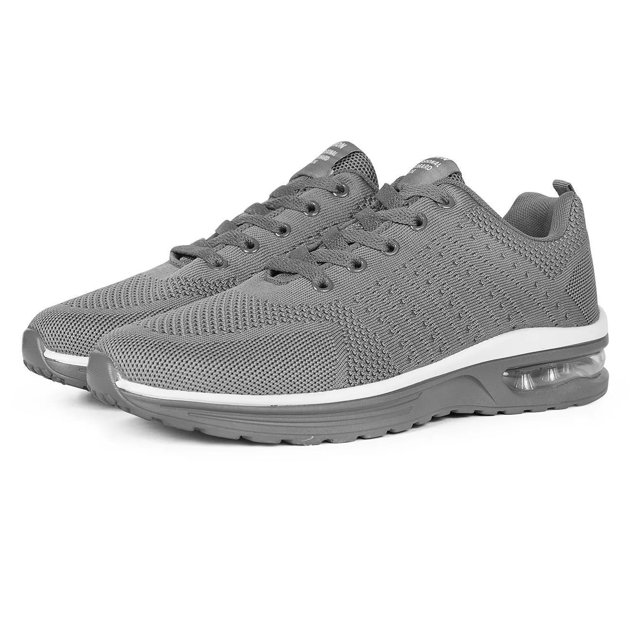 Flyknit mesh running shoes in multiple colours with round toe design and PU soles