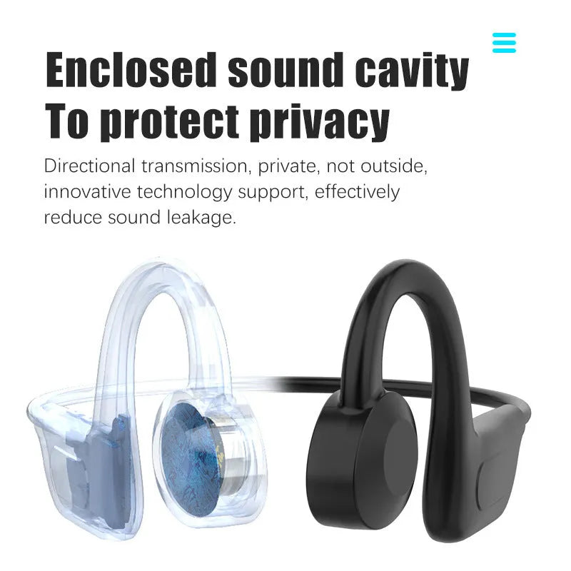 VG02 black true wireless sports headset with ear-mounted design and private mould construction