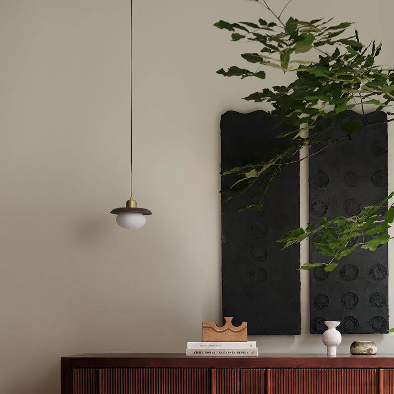 Remote control three-colour bedside log chandelier in Black, Black Walnut or Red Oak, 220V LED ceiling light