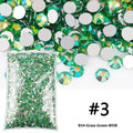 Plastic resin flat magic colour nail rhinestones in multiple colours and sizes for craft decoration