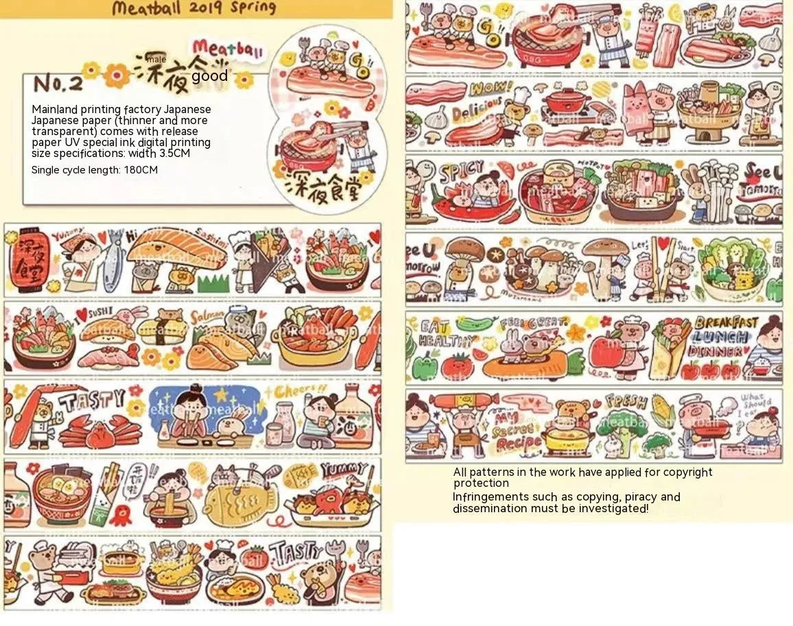 Colourful cartoon character stickers on Japanese paper for haemorrhoid tape packaging customisation