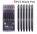 Hot Erasable Push Gel Pen with 0.5mm tip, black or blue ink, retractable design.