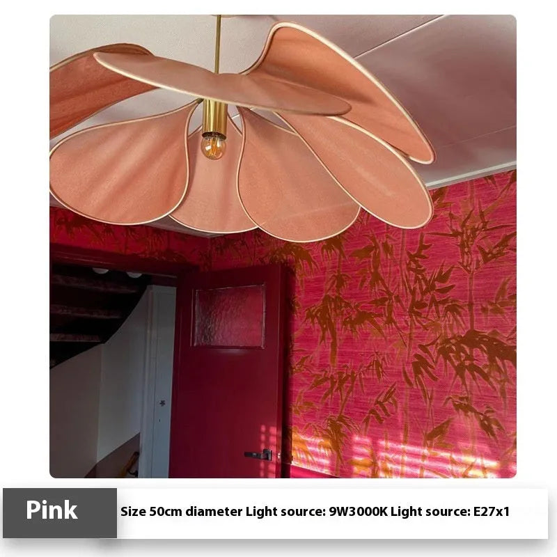 Bohemian style fabric hanging pendant lamp in a choice of colours and diameters.