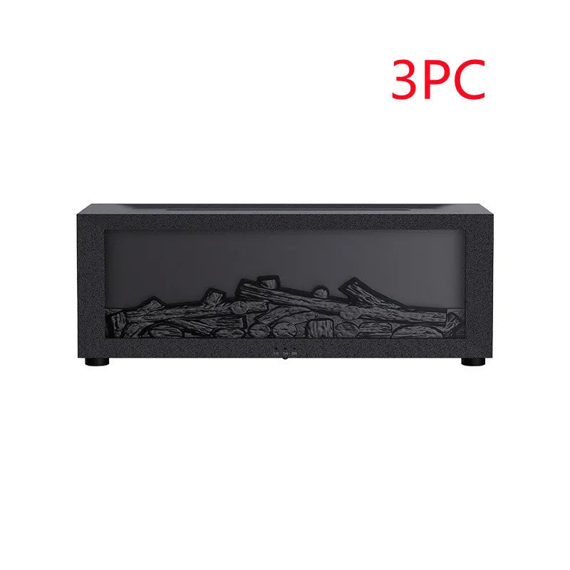 Square flame aromatherapy machine with 3D flame effect and 7-colour mood lighting at base