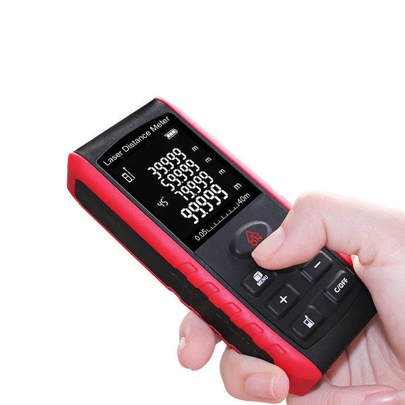 E40 M hand-held laser range finder for decoration projects with ABS plastic body