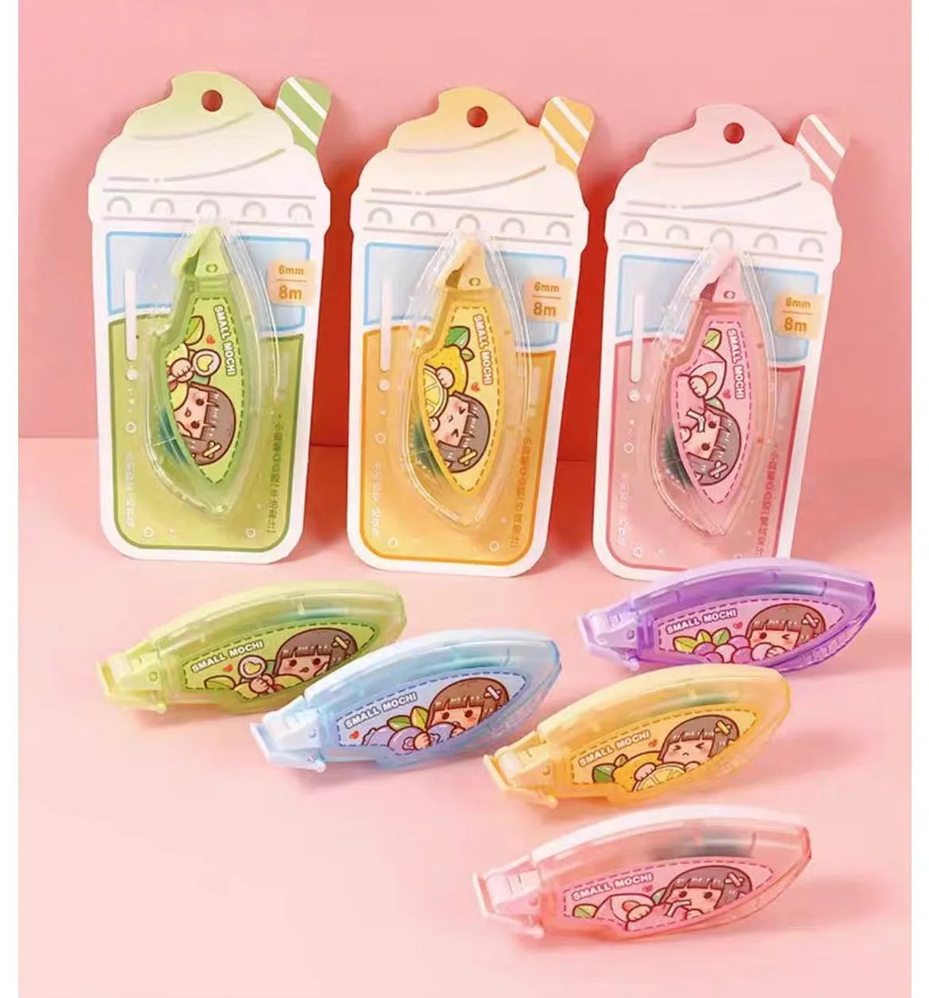 High viscosity dotting glue in a cute plastic bottle on a card, available in peach, lemon, blueberry, butter, and grape juice colours.