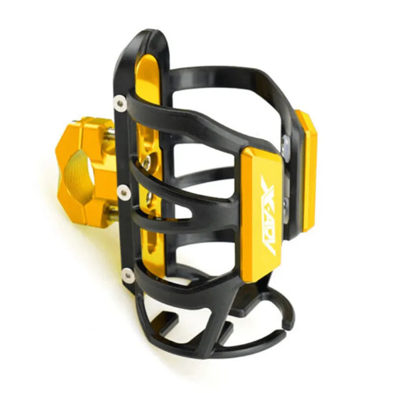 Modified bumper water bottle cage for Honda X-ADV scooter in one of six colours.