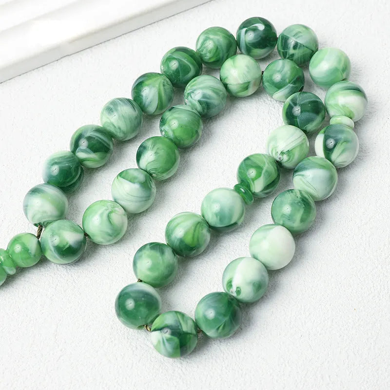 Light luxury acrylic beaded rosary bracelet ornament in six colour options
