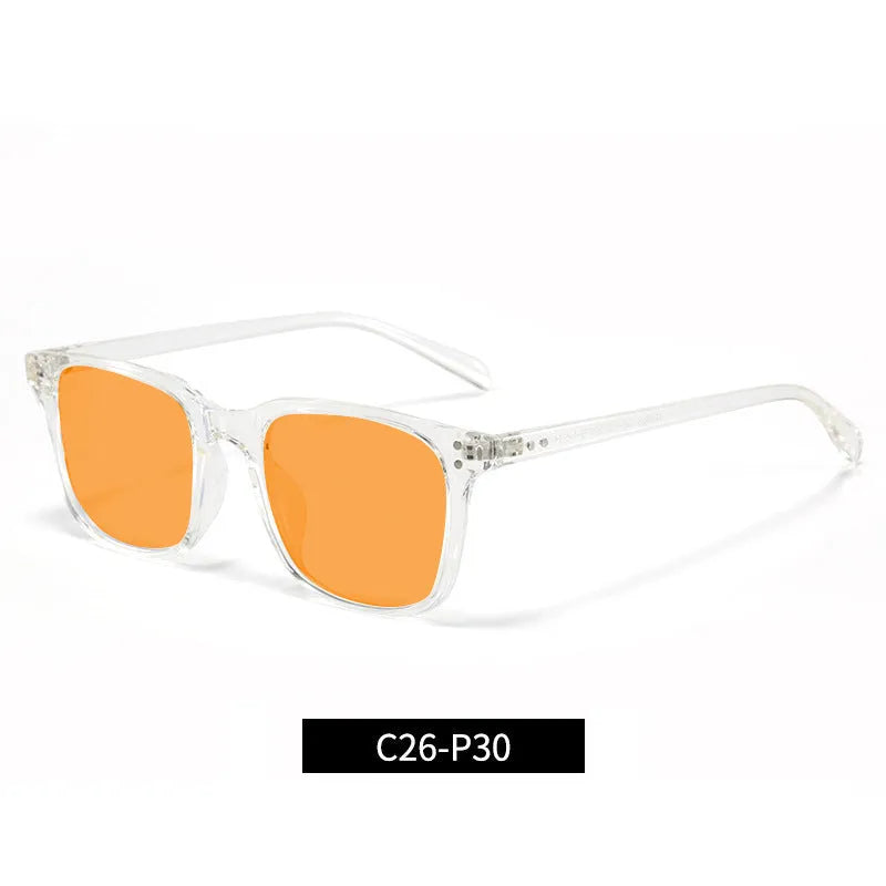 Orange lens anti-blue light glasses with a TR90 frame, shown in one of eleven available colour options.