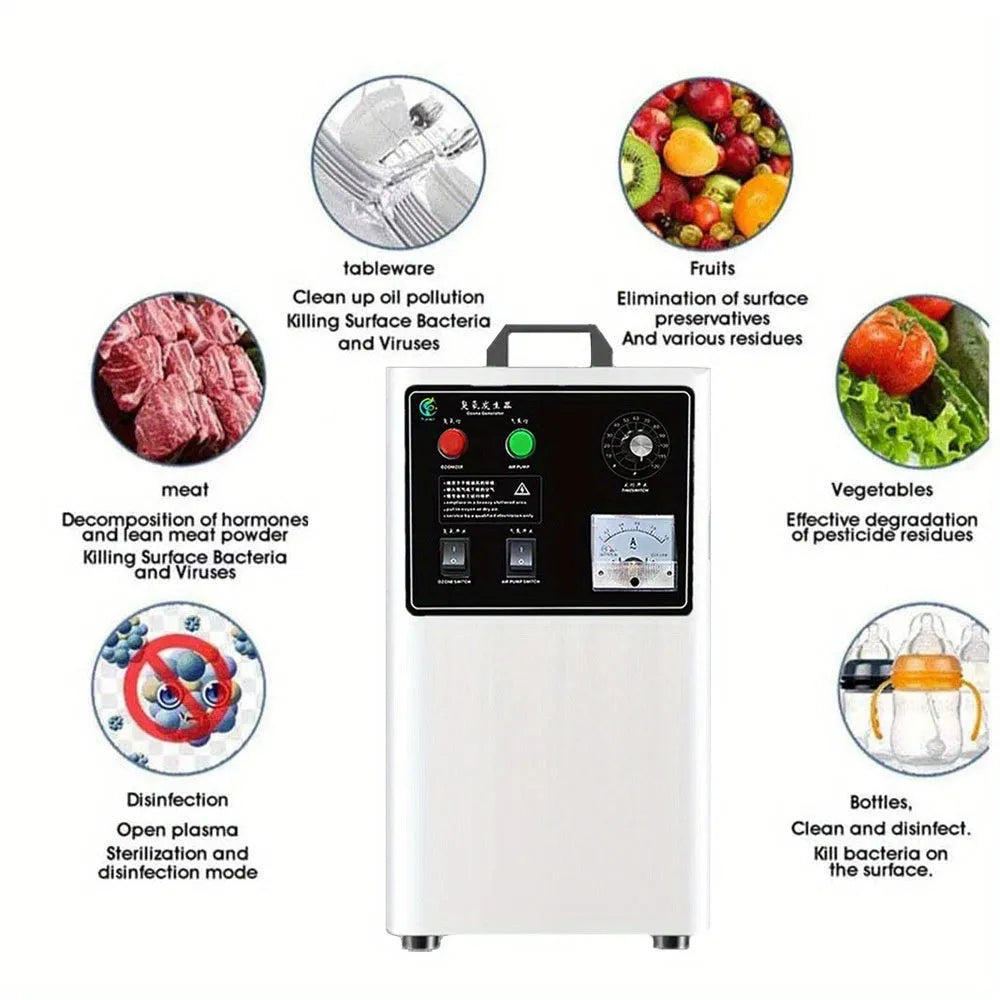 Stainless steel ozone generator for food treatment with 20g per hour output