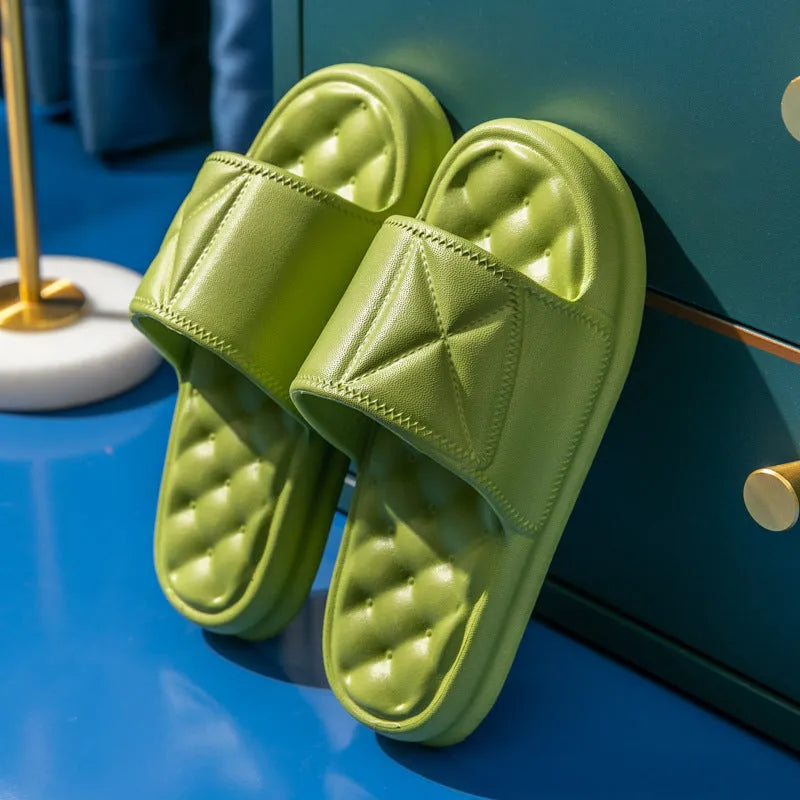 EVA bath slippers with thick sole in various colours for bathroom safety