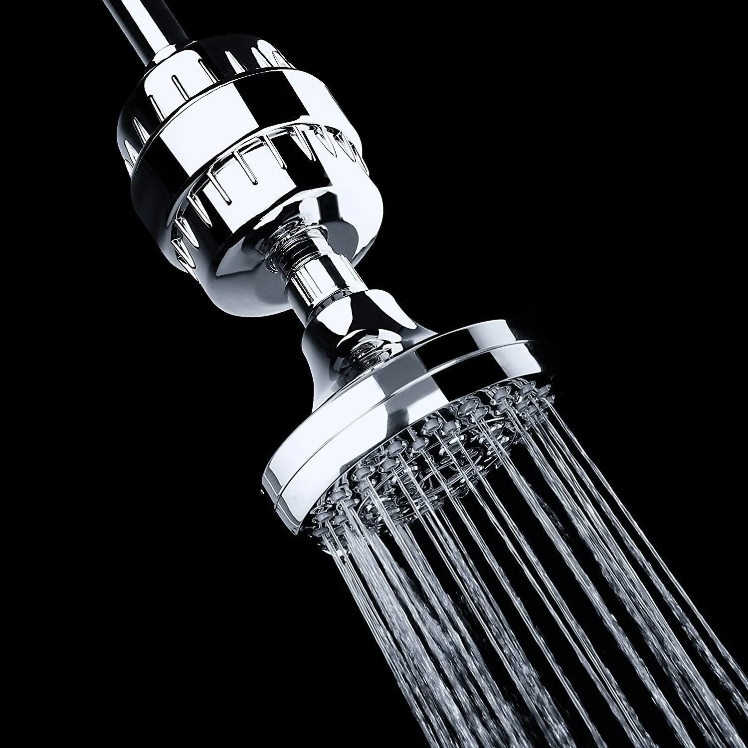 17-layer shower filter with activated carbon and ABS housing for tap water filtration